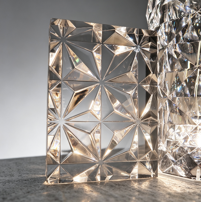 Handmade Crystal Diamond Grid Round & Rectangular Decor Resin Mold
