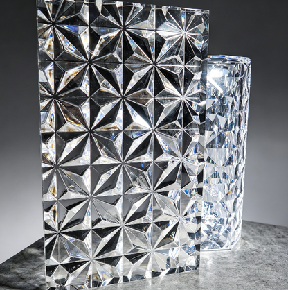 Handmade Crystal Diamond Grid Round & Rectangular Decor Resin Mold