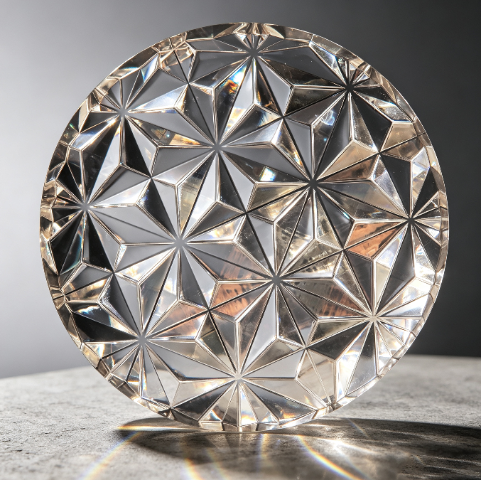 Handmade Crystal Diamond Grid Round & Rectangular Decor Resin Mold