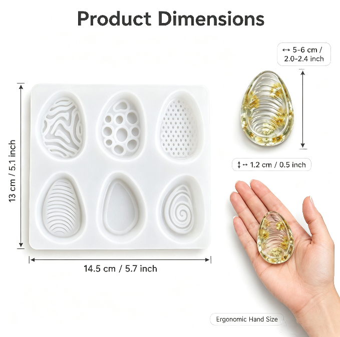 Textured Stress Relief Stone Resin Mold