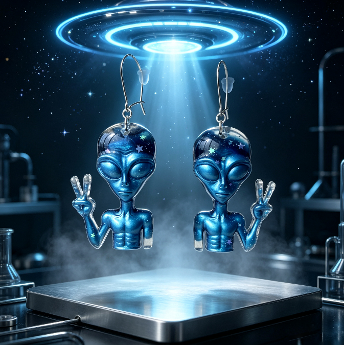 Handmade Alien Earring & Jewelry Decoration Resin Mold