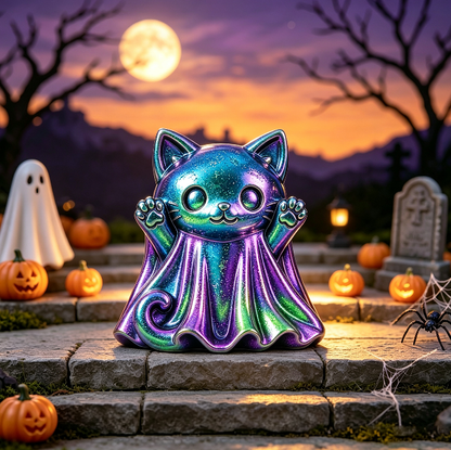 Cute Ghost Kitty & Puppy Figurine Resin Mold