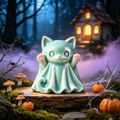 Cute Ghost Kitty & Puppy Figurine Resin Mold