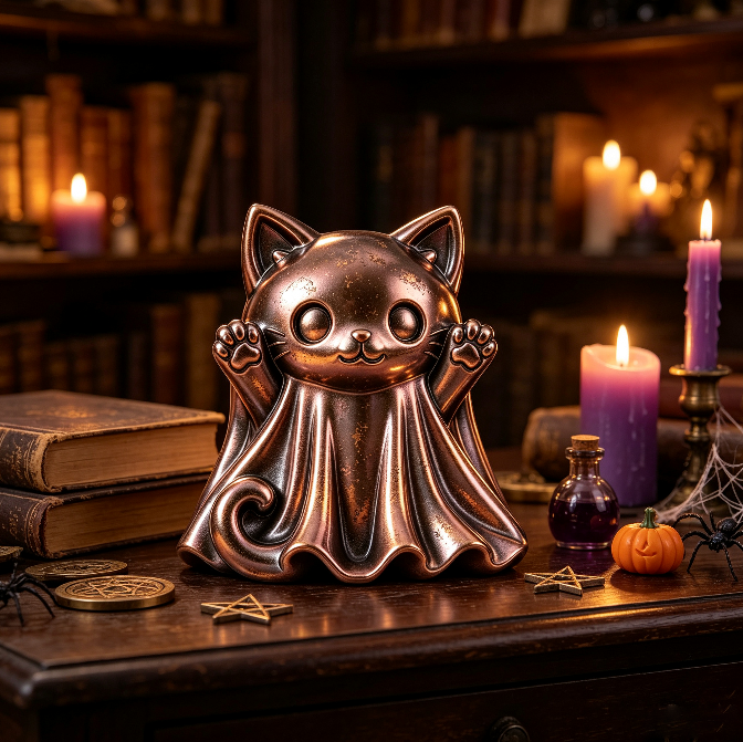 Cute Ghost Kitty & Puppy Figurine Resin Mold