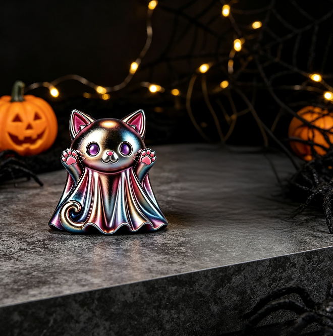Cute Ghost Kitty & Puppy Figurine Resin Mold
