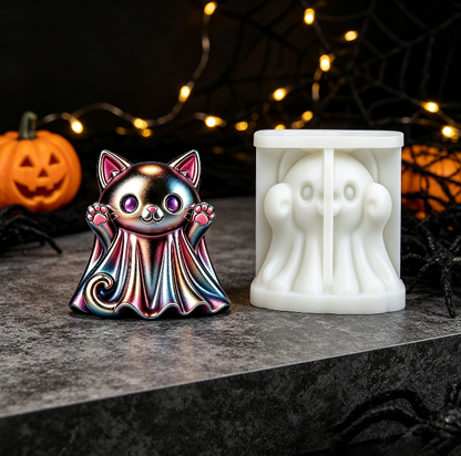 Cute Ghost Kitty & Puppy Figurine Resin Mold