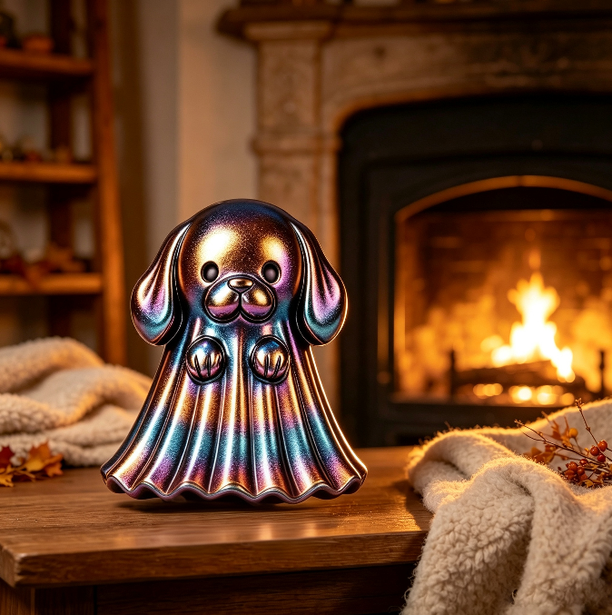 Cute Ghost Kitty & Puppy Figurine Resin Mold