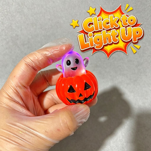 Handmade Cute Pumpkin Ghost Glow-in-the-Dark Fidget Clicker Toy Resin Mold【First-of-Its-Kind & Exclusive】
