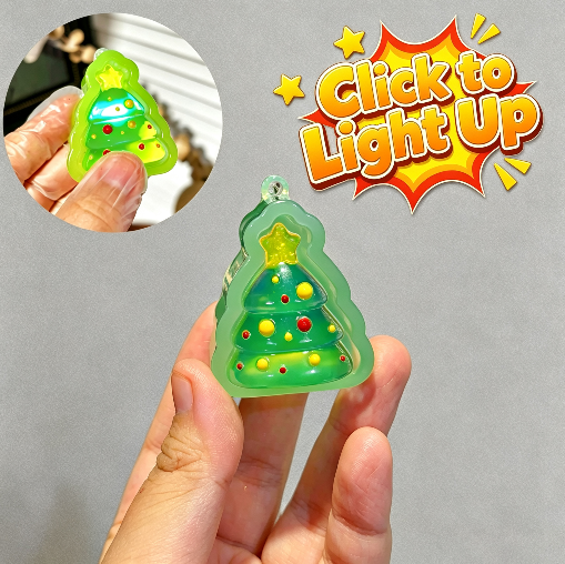 Handmade Christmas Tree Glow-in-the-Dark Fidget Clicker Toy Resin Mold【First-of-Its-Kind & Exclusive】