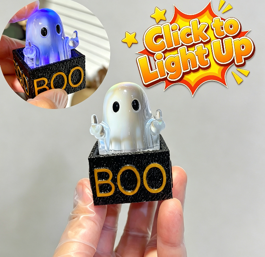 Handmade Middle Finger Ghost Glow-in-the-Dark Fidget Clicker Toy Resin Mold【First-of-Its-Kind & Exclusive】