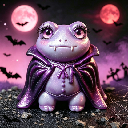 Handmade Cute Vampire Frog Figurine Resin Mold