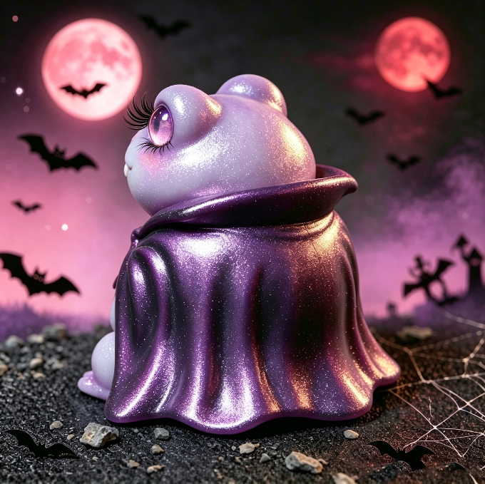 Handmade Cute Vampire Frog Figurine Resin Mold