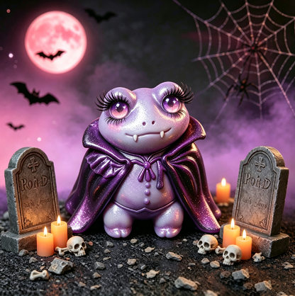 Handmade Cute Vampire Frog Figurine Resin Mold