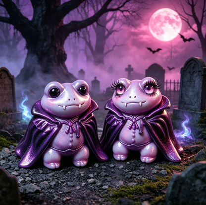 Handmade Cute Vampire Frog Figurine Resin Mold