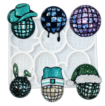 Christmas Disco Ball Ornament Resin Mold