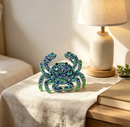 Handmade Diamond Crab Decorative Figurine Resin Mold
