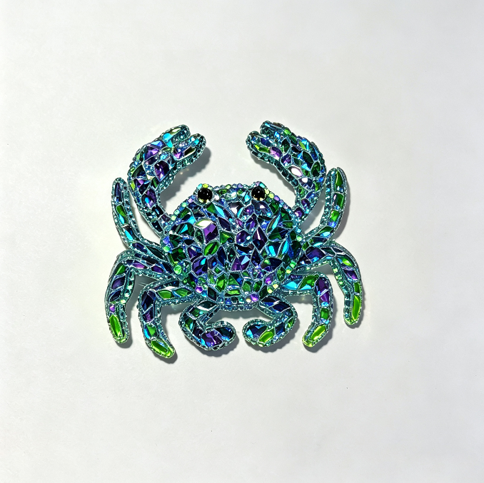 Handmade Diamond Crab Decorative Figurine Resin Mold