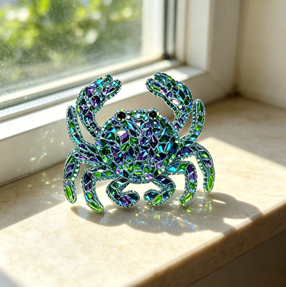Handmade Diamond Crab Decorative Figurine Resin Mold