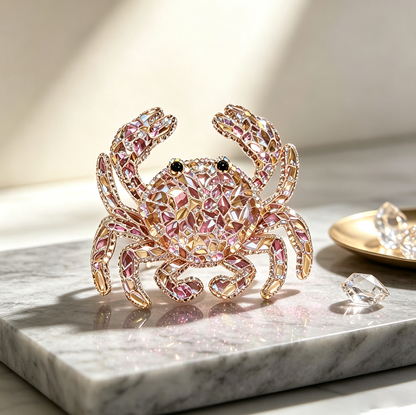 Handmade Diamond Crab Decorative Figurine Resin Mold