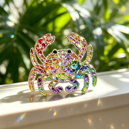 Handmade Diamond Crab Decorative Figurine Resin Mold