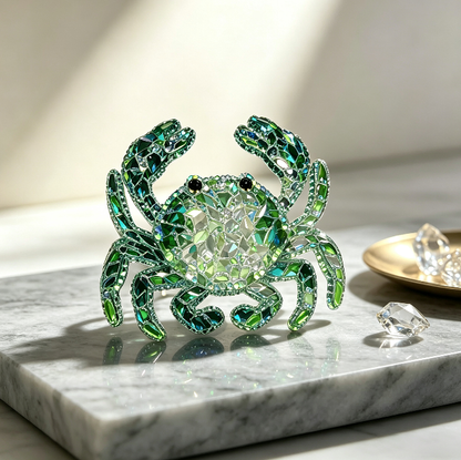 Handmade Diamond Crab Decorative Figurine Resin Mold