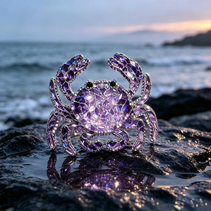 Handmade Diamond Crab Decorative Figurine Resin Mold