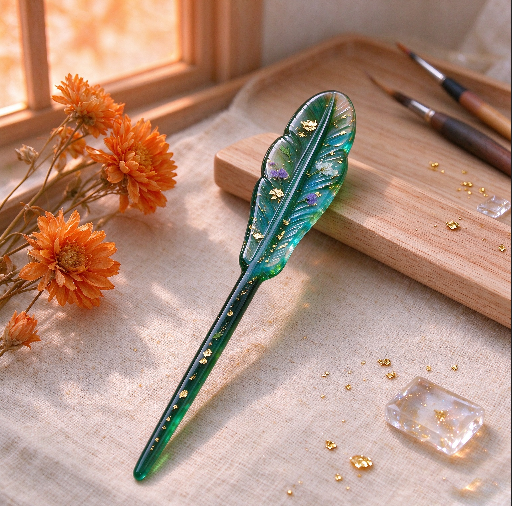 9-Style Hair Stick Resin Molds