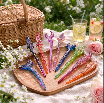 9-Style Hair Stick Resin Molds
