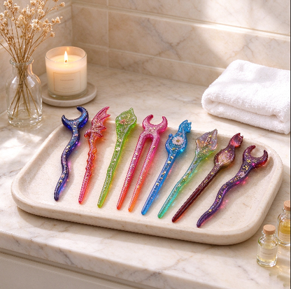9-Style Hair Stick Resin Molds