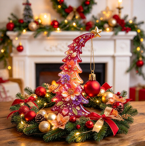 Cute Crooked Christmas Tree Figurine Resin Mold