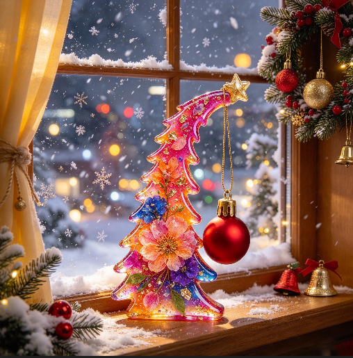 Cute Crooked Christmas Tree Figurine Resin Mold