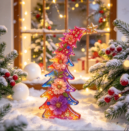 Cute Crooked Christmas Tree Figurine Resin Mold