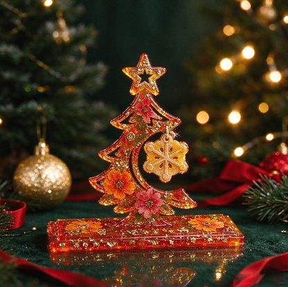 Star Christmas Tree Decorative Figurine Resin Mold