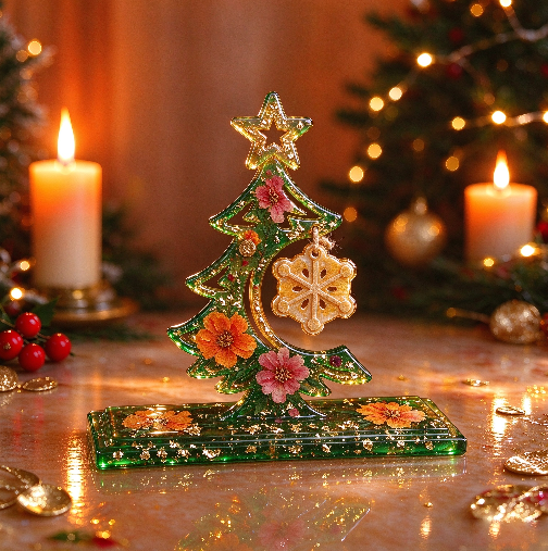 Star Christmas Tree Decorative Figurine Resin Mold