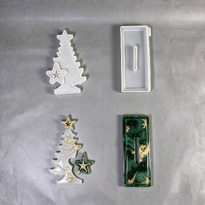 Star Christmas Tree Decorative Figurine Resin Mold