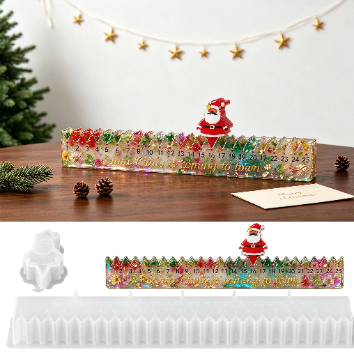Christmas Advent Calendar Decorative Figurine Resin Mold