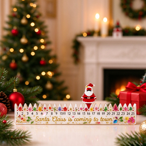 Christmas Advent Calendar Decorative Figurine Resin Mold