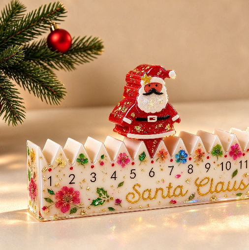Christmas Advent Calendar Decorative Figurine Resin Mold