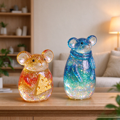 Cute Big-Eared Mouse Decorative Figurine Resin Mold