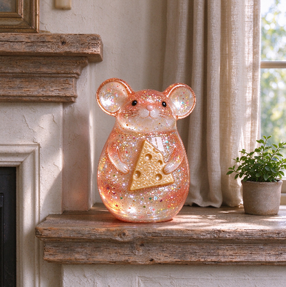 Cute Big-Eared Mouse Decorative Figurine Resin Mold