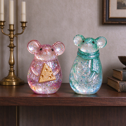 Cute Big-Eared Mouse Decorative Figurine Resin Mold
