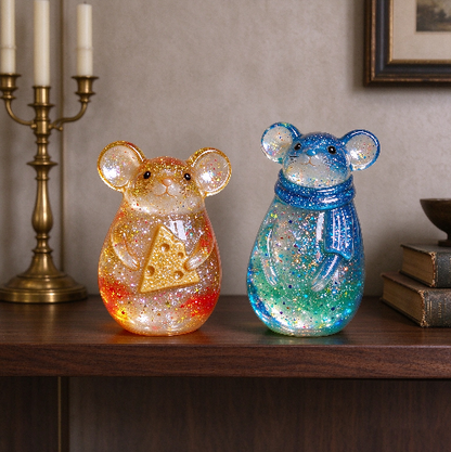 Cute Big-Eared Mouse Decorative Figurine Resin Mold