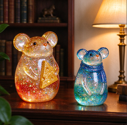 Cute Big-Eared Mouse Decorative Figurine Resin Mold