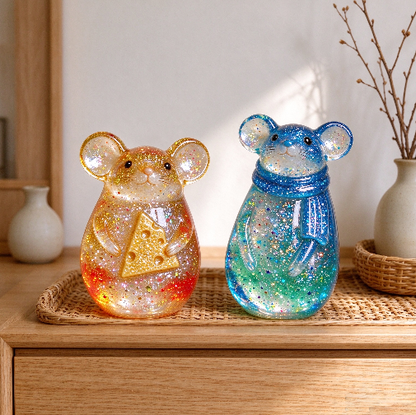 Cute Big-Eared Mouse Decorative Figurine Resin Mold