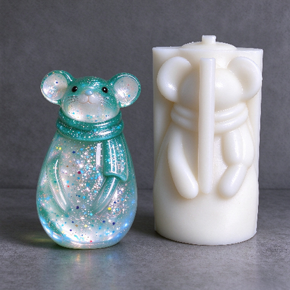 Cute Big-Eared Mouse Decorative Figurine Resin Mold