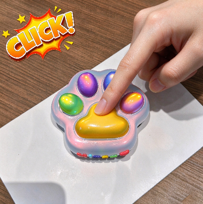 Handmade Cute Large Cat Paw Fidget Clicker Resin Mold