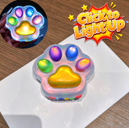 Handmade Cute Large Cat Paw Fidget Clicker Resin Mold
