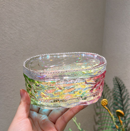 Handmade Water Ripple Oval Flip-Top Box Resin Mold