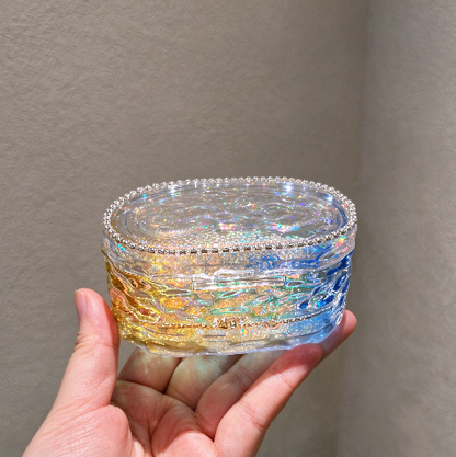 Handmade Water Ripple Oval Flip-Top Box Resin Mold