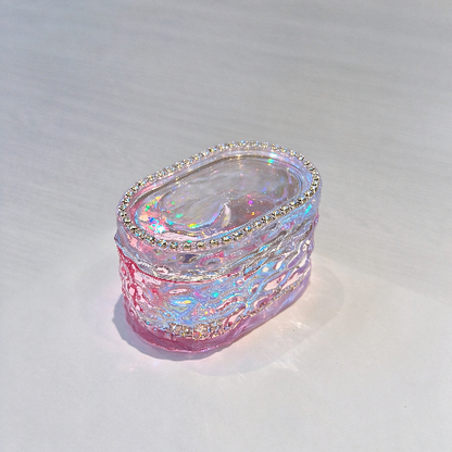 Handmade Water Ripple Oval Flip-Top Box Resin Mold